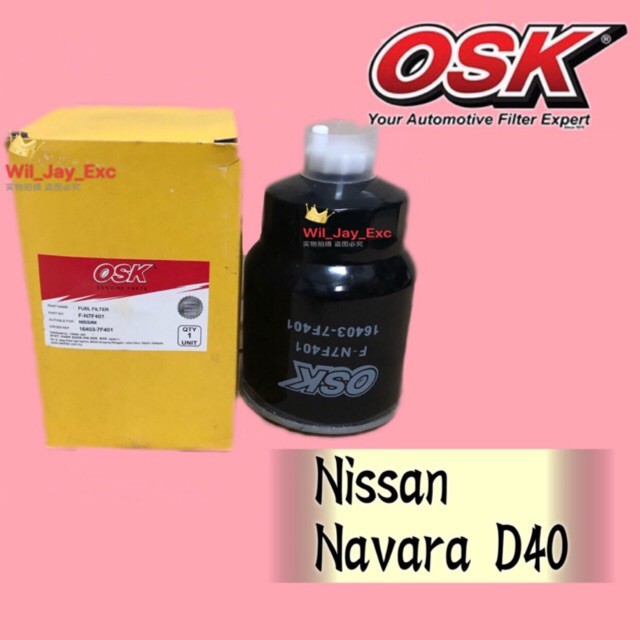 OSK F-N7F401 FUEL FILTER กรองดีเซล NISSAN NAVARA F-N7F401