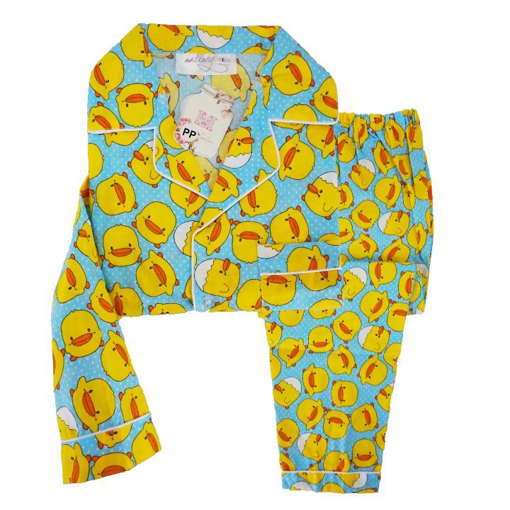 ชุดนอนเด็ก / ชุดแขนยาว 3T - 10T - Blue Chicks