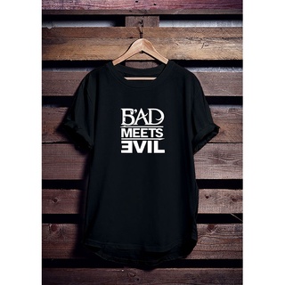 เสื้อยืดผ้าฝ้าย เสื้อยืด พิมพ์ลาย Eminem Bad Meets Evil Distro สําหรับผู้ชาย และผู้หญิง