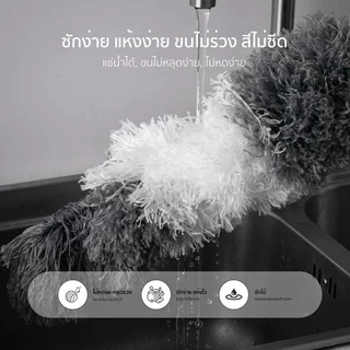 [🔥โค้ดลด ]RANDY ไม้ปัดฝุ่น ไมโครไฟเบอร์ด้ามปรับความยาวได้ 2.4เมตร แปรงปัดฝุ่น ดัดโค้งงอได้ ซักได้