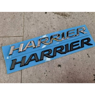 Toyota Harrier Original UMW letter logo for rear bumper size 23 * 2.5 cm โลโก้ โตโยต้า แฮริเออร์  สีเงิน / ดำด้าน ติดด้า