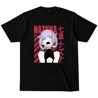 เสื้อยืดคอกลม พิมพ์ลายอนิเมะ Nazuna Nanakusa Call Of The Night สีดํา สีขาว สําหรับผู้ชาย และผู้หญิงS-5XL