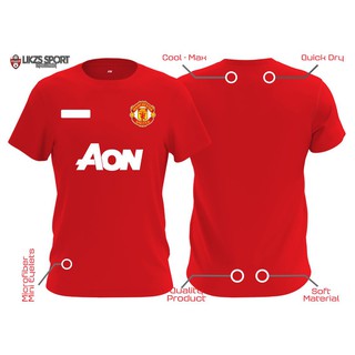 เสื้อกีฬาแขนสั้น ผ้าไมโครไฟเบอร์ ลายทีม Red Devils MUFC Pre Match Jersey DX3 Aon สําหรับผู้ชาย