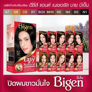 Bigen Easy N Natural บีเง็น อี่ซี่ส์ แอนด์ เนเชอร์รัล ยาย้อมผมปิดผมขาวติดทน บำรุงผมนุ่มและแข็งแรง ไม่มีกลิ่นฉุน 75g