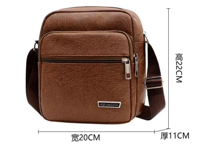 (W149)กระเป๋าสะพายผู้ชาย ลายหนังซิปเยอะ งานดีมาก bagdance
