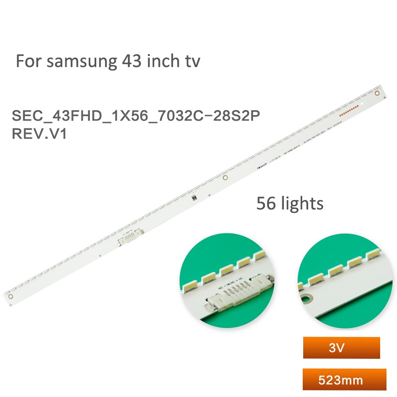 Backlight Strip led 1 PC สําหรับ Samsung 43 นิ้ว UA43K5500 UA43K5500AG Backlight Strip AOT SEC_43FHD