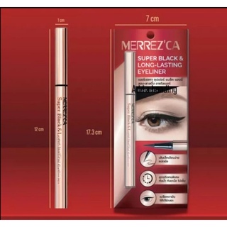 MERREZCA SUPER BLACK EYELINER ไลน์เนอร์หัวเมจิกเส้นเรียวเล็ก