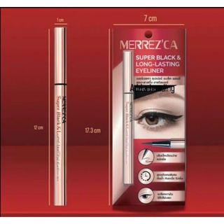 MERREZCA SUPER BLACK EYELINER ไลน์เนอร์หัวเมจิกเส้นเรียวเล็ก