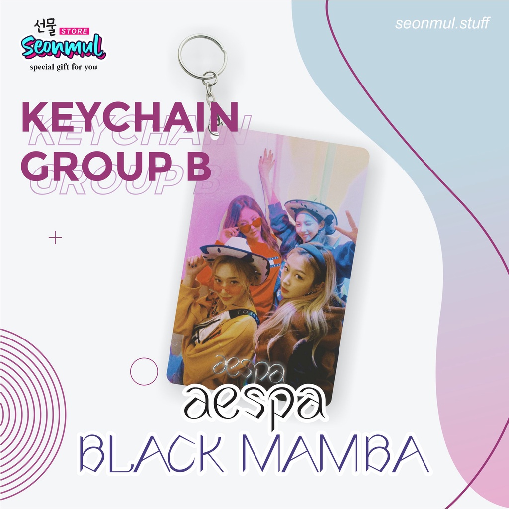 GANTUNGAN AESPA TRANSPARKENT KPOP CARD KEYCHAIN (โคบอย)