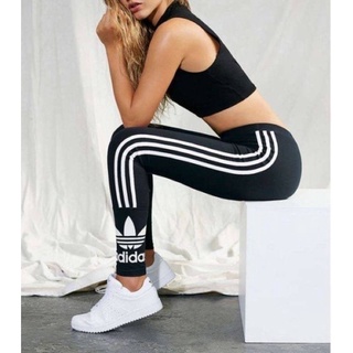 ADIDAS Leggings เลกกิ้งสีดำ เอวสูง ผ้ายืด