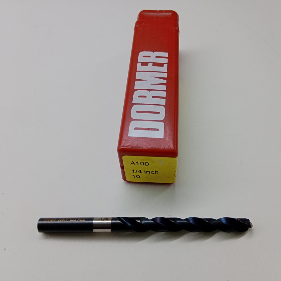ดอกสว่านเจาะเหล็ก Dormer  A100  HSS Jobber Drill  ขนาด 1/4 นิ้ว และ 9/32 นิ้ว
