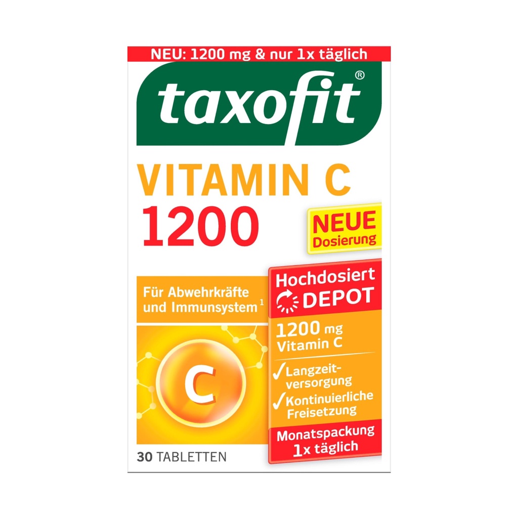 Taxofit วิตามินซี 1200 mg นำเข้าจากประเทศเยอรมัน