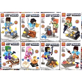 ชุดตัวต่อ no 33058 Minecraft My World Minifigures 8 แบบ ji