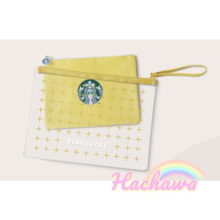 แท้💯 กระเป๋า Starbucks Summer Jelly bag set ลายสีเหลือง