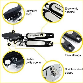 ที่เปิดกระป๋อง ที่เปิดกระป๋องอเนกประสงค์ ที่เปิดขวด can opener วัสดุสแตนเลสเกรดคุณภาพสูง ด้ามจับซิลิโคนกันลื่น Deebilion