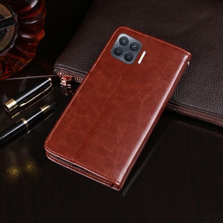 เคสโทรศัพท์ OPPO A73 A93 2020 PU Leather Card Holder Soft Silicone Inner Flip Case Wallet Cover Business Case Wallet Case เคส ออปโป้ A73