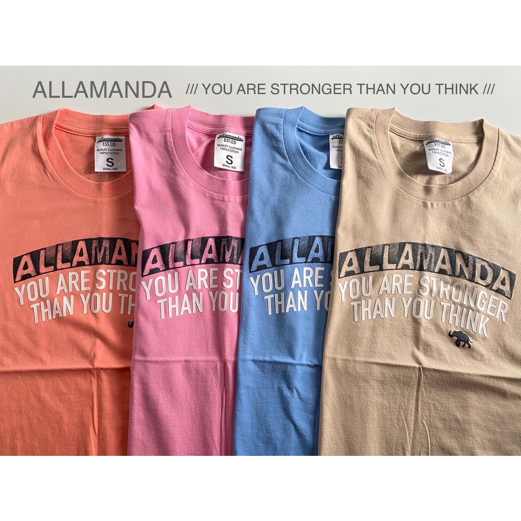 Allamanda 🌈 N02เสื้อยืด ลายสกรีน รุ่น STRONGER สินค้าลิขสิทธิ์แท้(S.M.L.XL)
