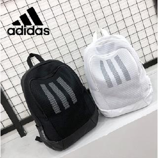 Adidas(อาดิดาส) เป้เดินทางกลางแจ้ง กระเป๋าเป้สะพายหลังกีฬากระเป๋านักเรียนแฟชั่นความจุขนาดใหญ่กระเป๋าเดินทางแสง