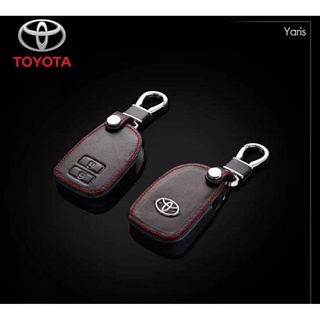 ซองกุญแจหนัง โลโก้โลหะ TOYOTA NEW YARIS