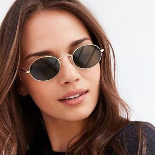 Vintage Round Small Frame Lady Sunglasses Metal Oval Retro Glasses Women Sunglasses