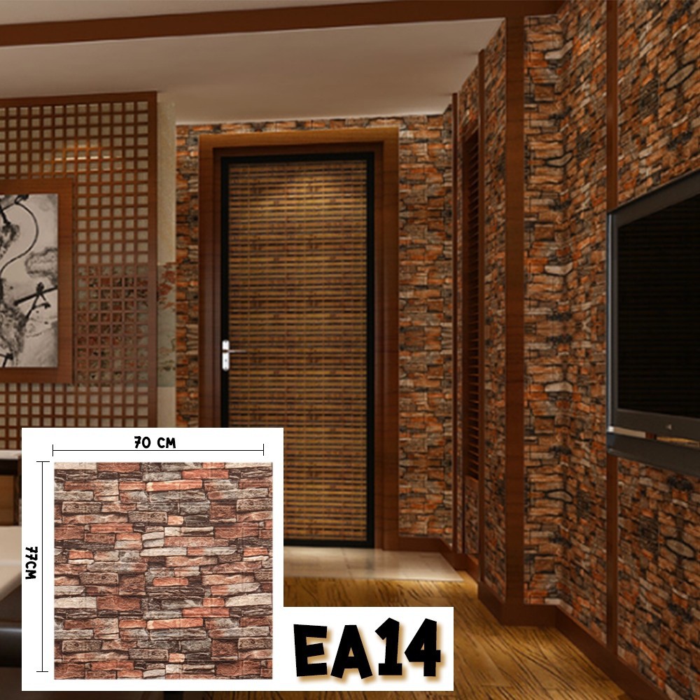 ✘◇wallpaper ติดผนังสีพื้น วอลเปเปอร์ผนัง wallpaper3D แผ่นใหญ่ วอเปเปอร์ 3D ลายอิฐ ติดห้องนอน Wallpap