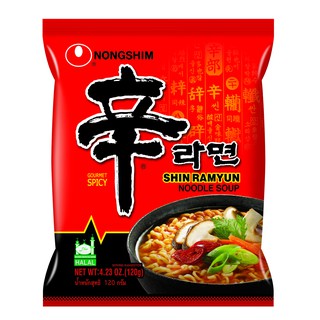 มาม่าเกาหลี Nongshim Shin Ramyun (บะหมี่กึ่งสำเร็จรูปรสเผ็ด) 120g