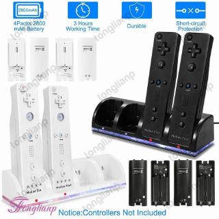 Cod / 2 / 4 ที่ชาร์จ + แบตเตอรี่ 2 / 4 แพ็คสําหรับ Nintendo Wii Remote Controller Tlian