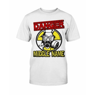 เสื้อยืด พิมพ์ลาย Danger Is My Middle Name สไตล์เกาหลี สําหรับผู้ชายS-5XL