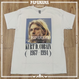 เสื้อยืดแฟชั่น [ NIRVANA ] Kurt D.Cobain 1967-1994 DTG เสื้อวง เสื้อทัวร์ เสื้อร๊อค papamama vintage