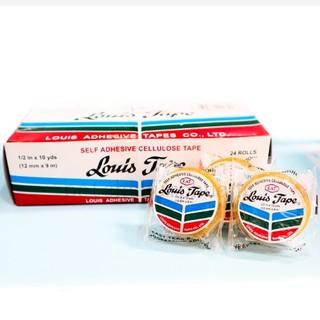 เทปใสตรา Louis Tape(หลุยส์เทป) ขนาด 12มม * 9ม  1 กล่อง/24 ม้วน ของแท้ 100%