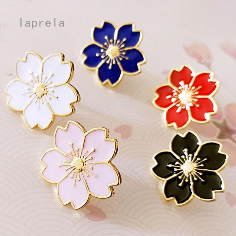 laprela เข็มกลัดผ้ายีนส์ประดับดอกไม้ 5 สี