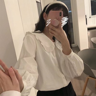 【2021】【Hot】2021New Style Shirt for Female Students Korean Style Loose All-Match Japanese Style Design Sense Outer Wear White Shirt Inner Coat Fashion