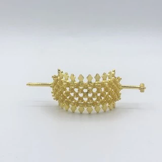 Accessories รัดเกล้าครึ่งเสี้ยวลายดอกพิกุล เครื่องประดับชุดไทย