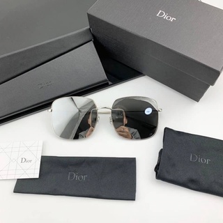 CHRISTIAN DIOR WOMENS STELLAIRE MIRRORED SQUARE SUNGLASSES แว่นกันแดด แบรนด์คริสเตียนดิออร์ ทรงเหลี่ยม เลนส์ปรอท