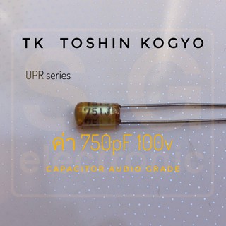 ((ชุด 5ชิ้น)) C 750pF 100V capacitors audio grade TK Japan