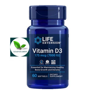 Life Extension  Vitamin D3  175 mcg (7000 IU) / 60 Softgels