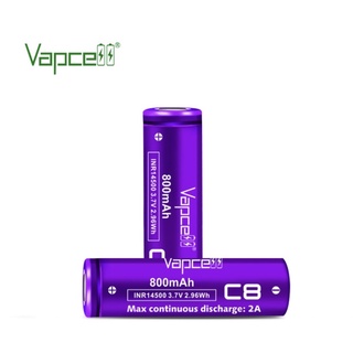 Vapcell C8 INR14500 800mAh 3.7V 2.96Wh ของแท้(1ก้อน)