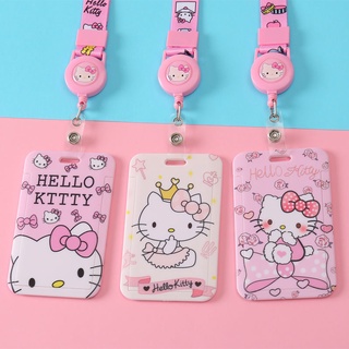 ซองใส่บัตรประจําตัวประชาชน ลาย Hello Kitty น่ารัก พร้อมสายคล้องคอ