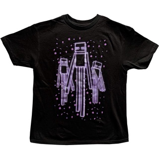 ลายน่ารัก 2022 Cartoon COD การ์ตูน มายคราฟ Minecraft Boys Enderman Glow In The Dark T Shirt เสื้อยืดพิมพ์ลาย