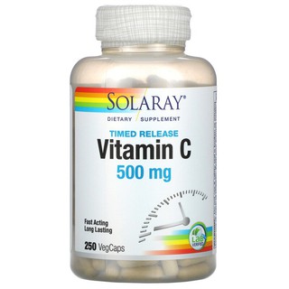 Solaray, Timed-Release Vitamin C, 500 mg, 250 VegCaps