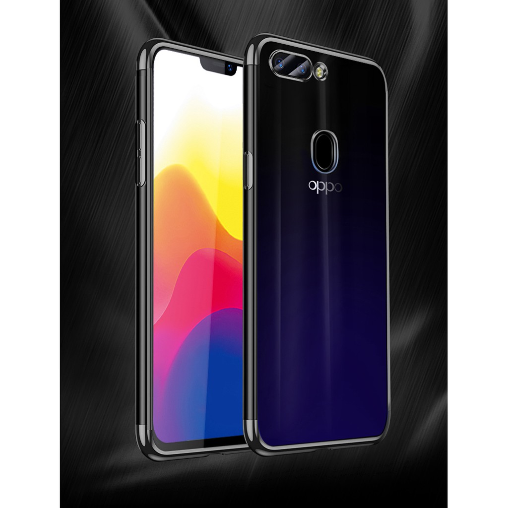 Case OPPO F9 เคสออฟโป้ เคสนิ่ม ขอบสีหลังใส เคสกันกระแทก สวยและบาง TPU CASE เคสซีลีโคน พร้อมส่ง ส่งจากไทย
