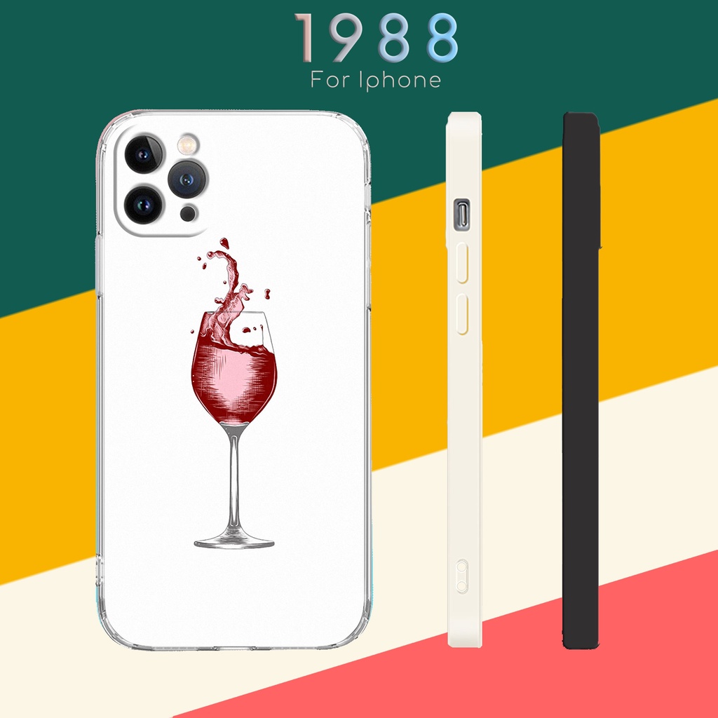 แก้วไวน์แดงเคส IP สําหรับ Iphone 6 7 8 X XR XS SE 11 12 13 PLUS PRO PROMAX LRT220612