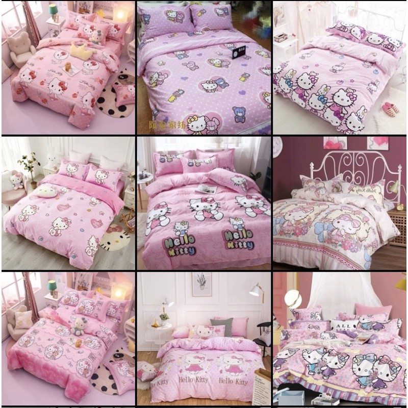 ชุดผ้าปูที่นอนคิตตี้น่ารัก พร้อมส่ง
