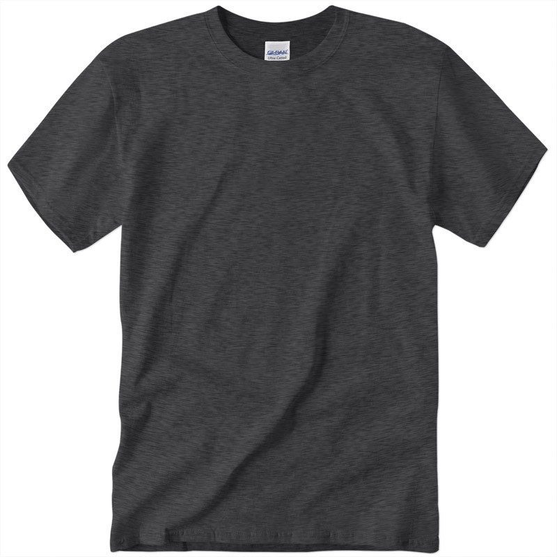 เสื้อยืดสีเทาเข้ม GILDAN Ultra Cotton 6.0 oz