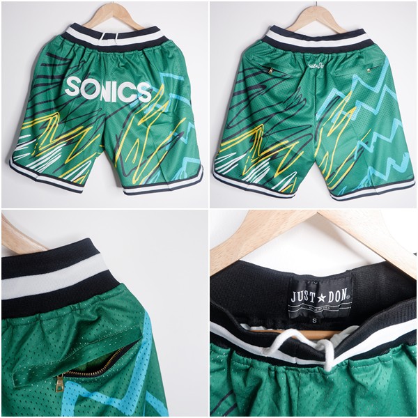 HIJAU JUSTDON x SONICS NBA กางเกงนําเข้านาฬิกาสีเขียวรุ่นพิเศษ