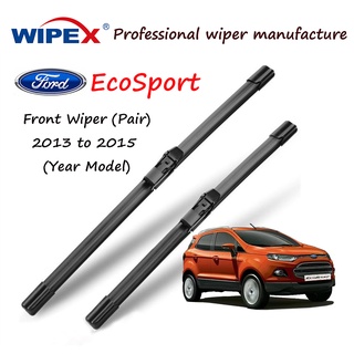 (คุณภาพ) Ford EcoSport ใบปัดน้ําฝน 16+22 ชุด/คู่ สําหรับ 2013 2014 2015 model ECO SPORT Car Window Wipers (ชนิดซิลิโคนกล้วย 2 ชิ้น) จาก Wipex