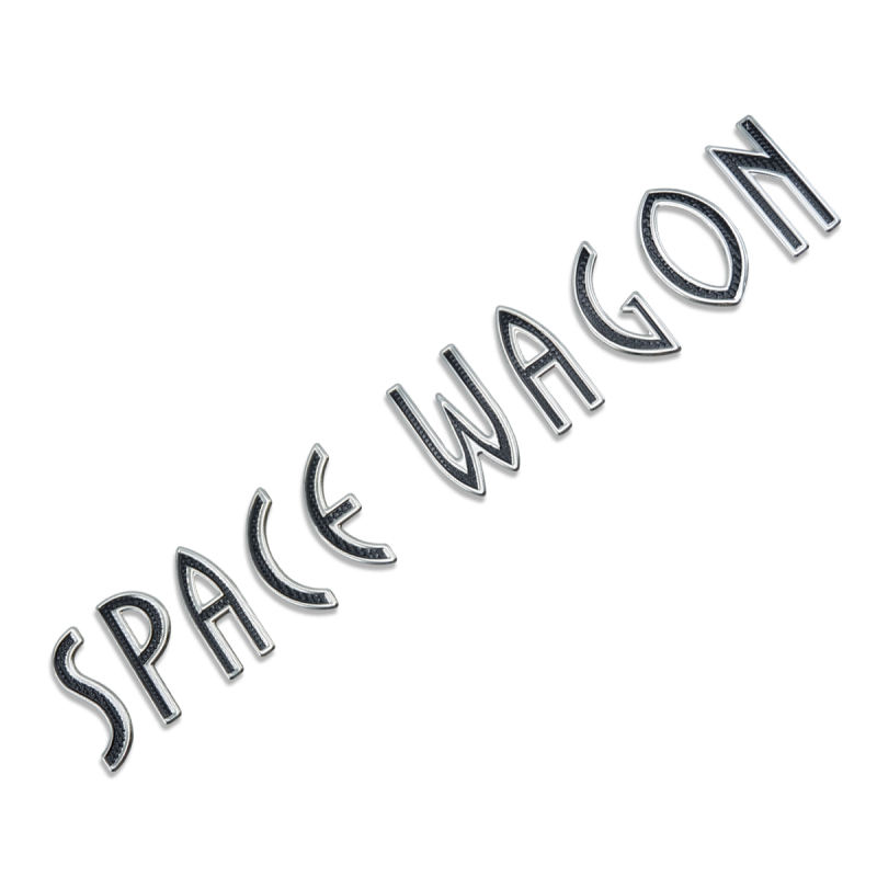 logo โลโก้ ติดท้าย เรซิน " Space Wagon " โลโก้ Space Wagon Mitsubishi Space Wagon พร้อมกาว Size : 24