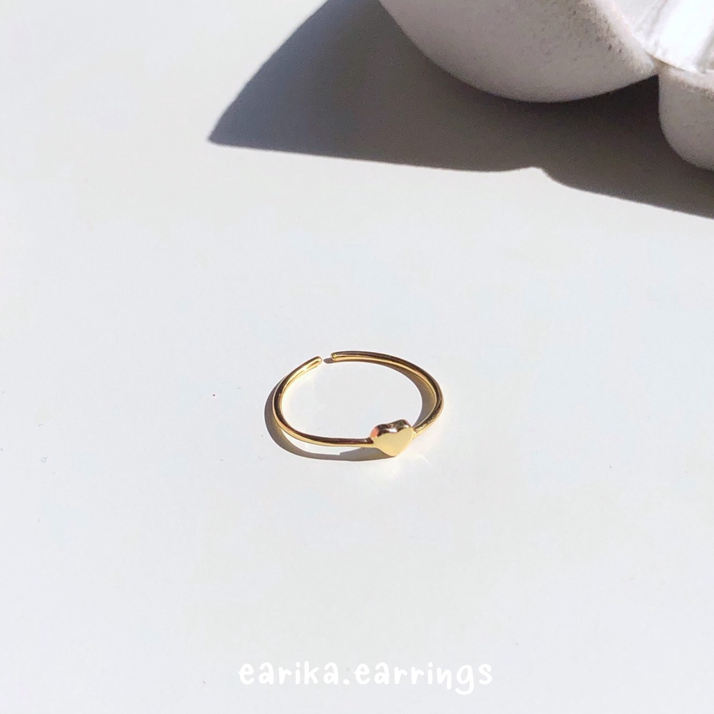 earika.earrings – mini heart ring (มีให้เลือกสองสี) แหวนเงินแท้ใส่อาบน้ำได้ ฟรีไซส์ปรับขนาดได้ ราคา ถูกที่สุด ดีลบีเคเค แกลเลอรีภาพที่ 5