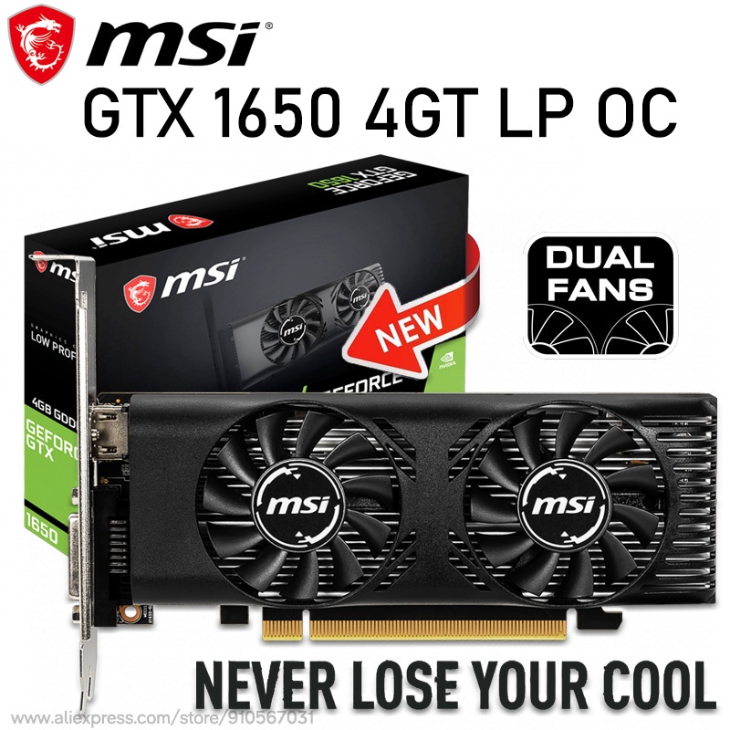 MSI GeForce GTX 1650 4GT LP グラフィックスボード VD6989