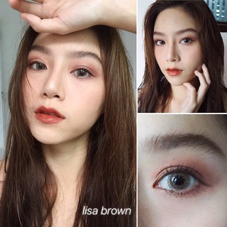 คอนแทคเลนส์ Kitty kawaii รุ่น Lisa brown (Dia 14.5)